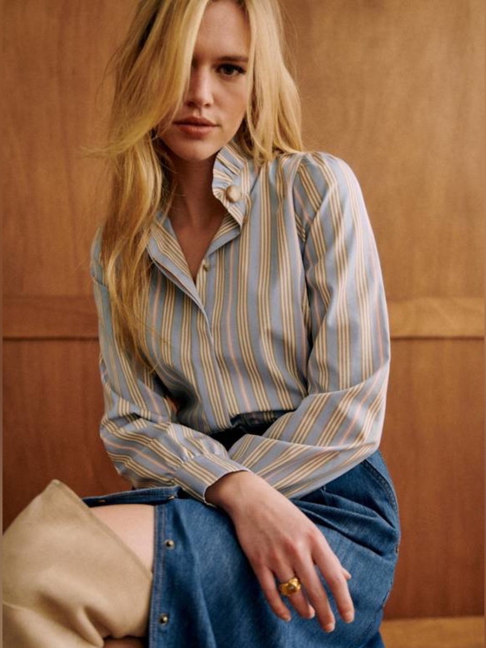 Sezane Ambre Shirt NWT S